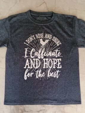 Farm Fed Navy Heather Graphic Tee - White Print